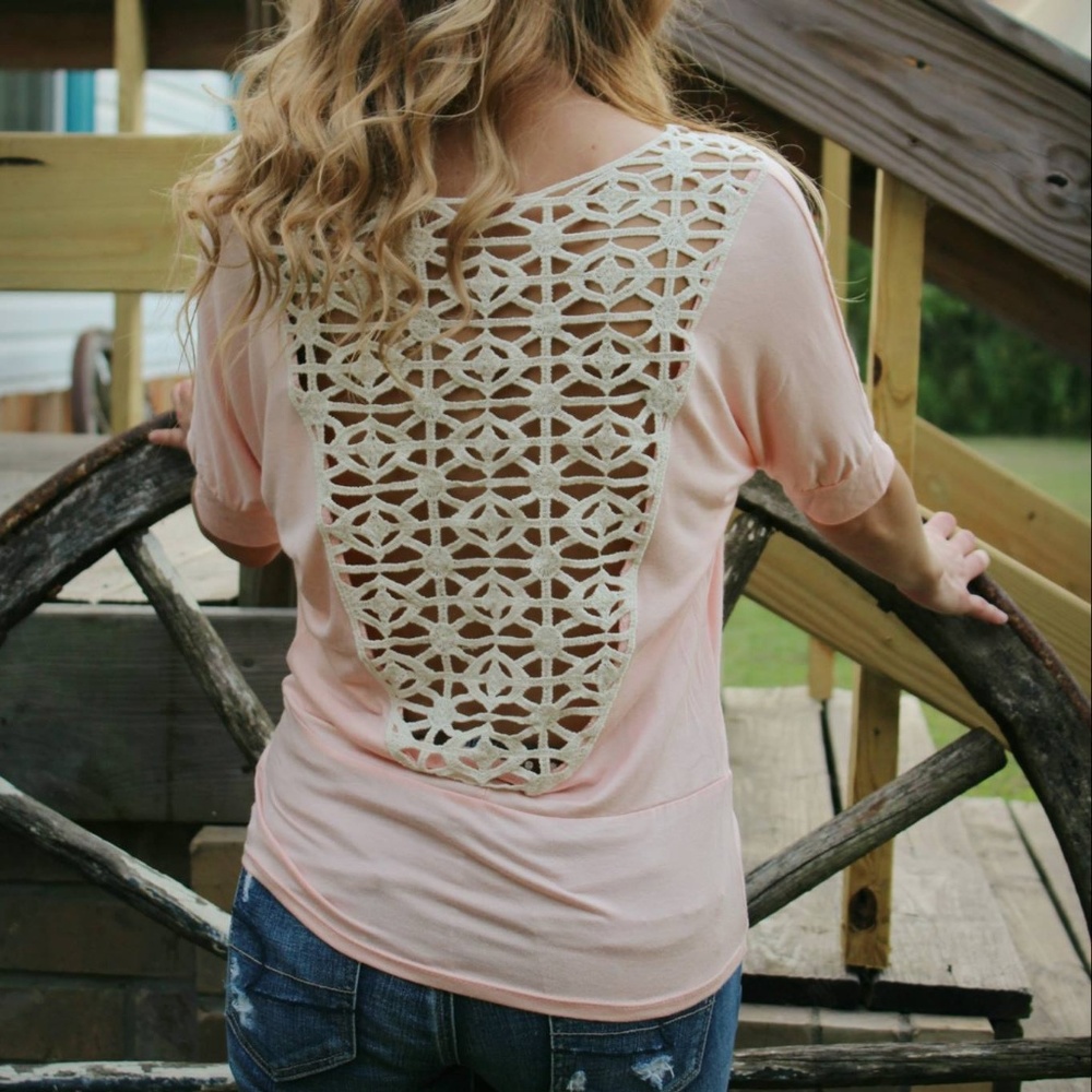 **NEW** Pink Lace Detailed Shirt